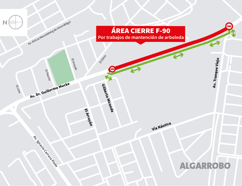 Nuevo desvío Ruta F-90 acceso a Algarrobo